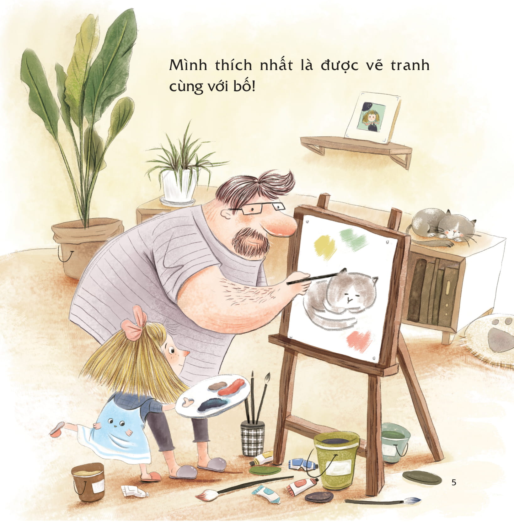 bạn thân của tớ là... bố - mẹ đi vắng rồi, bố con mình cùng vẽ thôi!