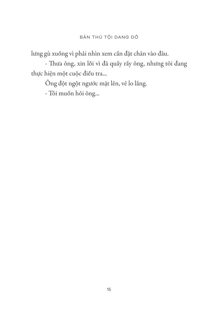 bản thú tội dang dở