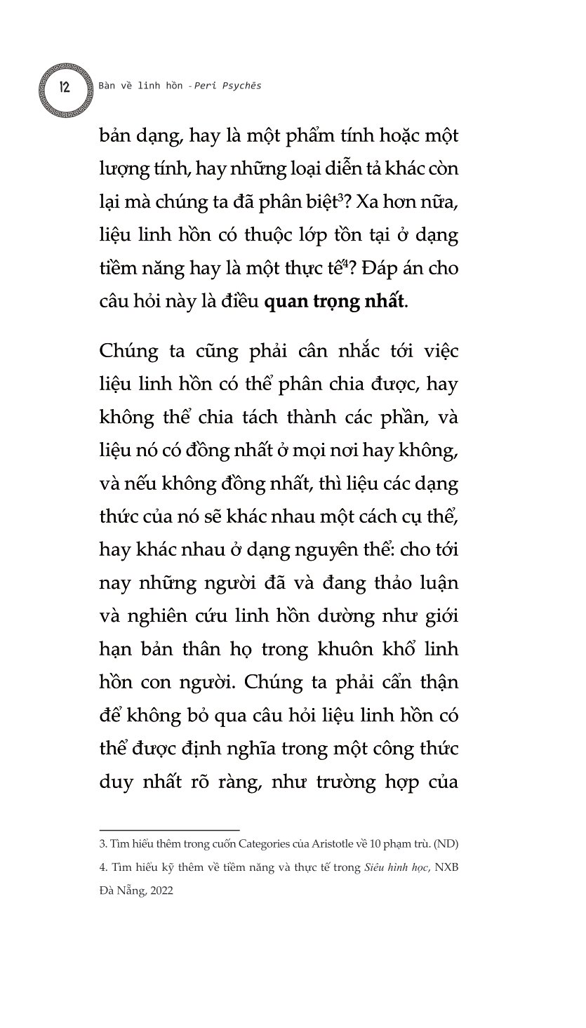 Ban Ve Linh Hon - Peri Psyches - Tac Pham Triet Hoc Kinh Dien