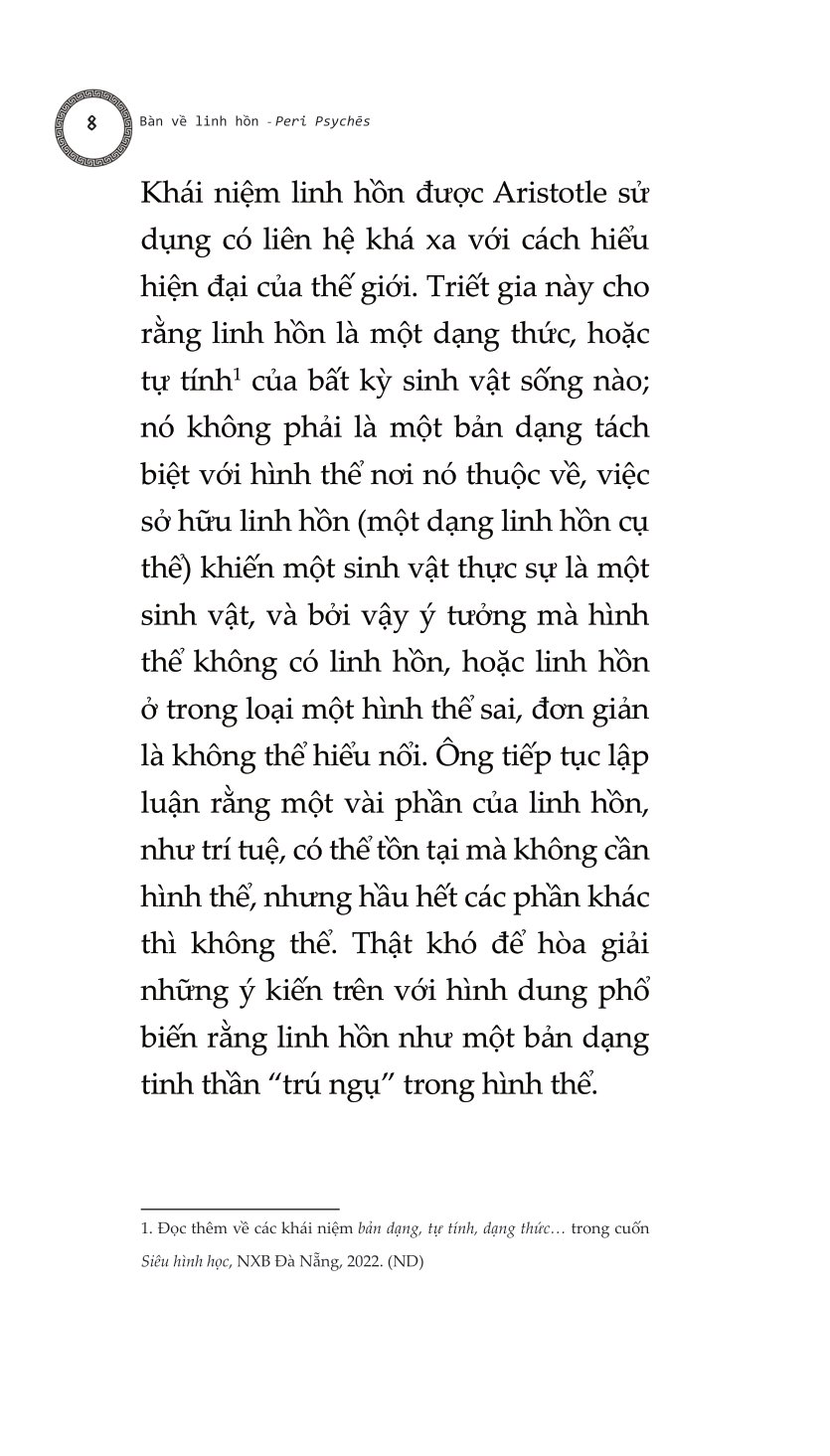Ban Ve Linh Hon - Peri Psyches - Tac Pham Triet Hoc Kinh Dien