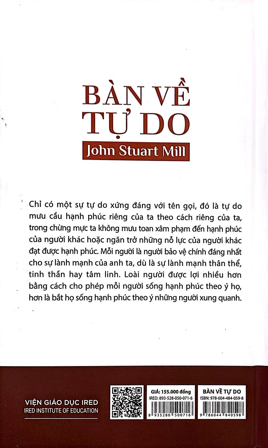 bàn về tự do - bìa cứng (tái bản 2023)