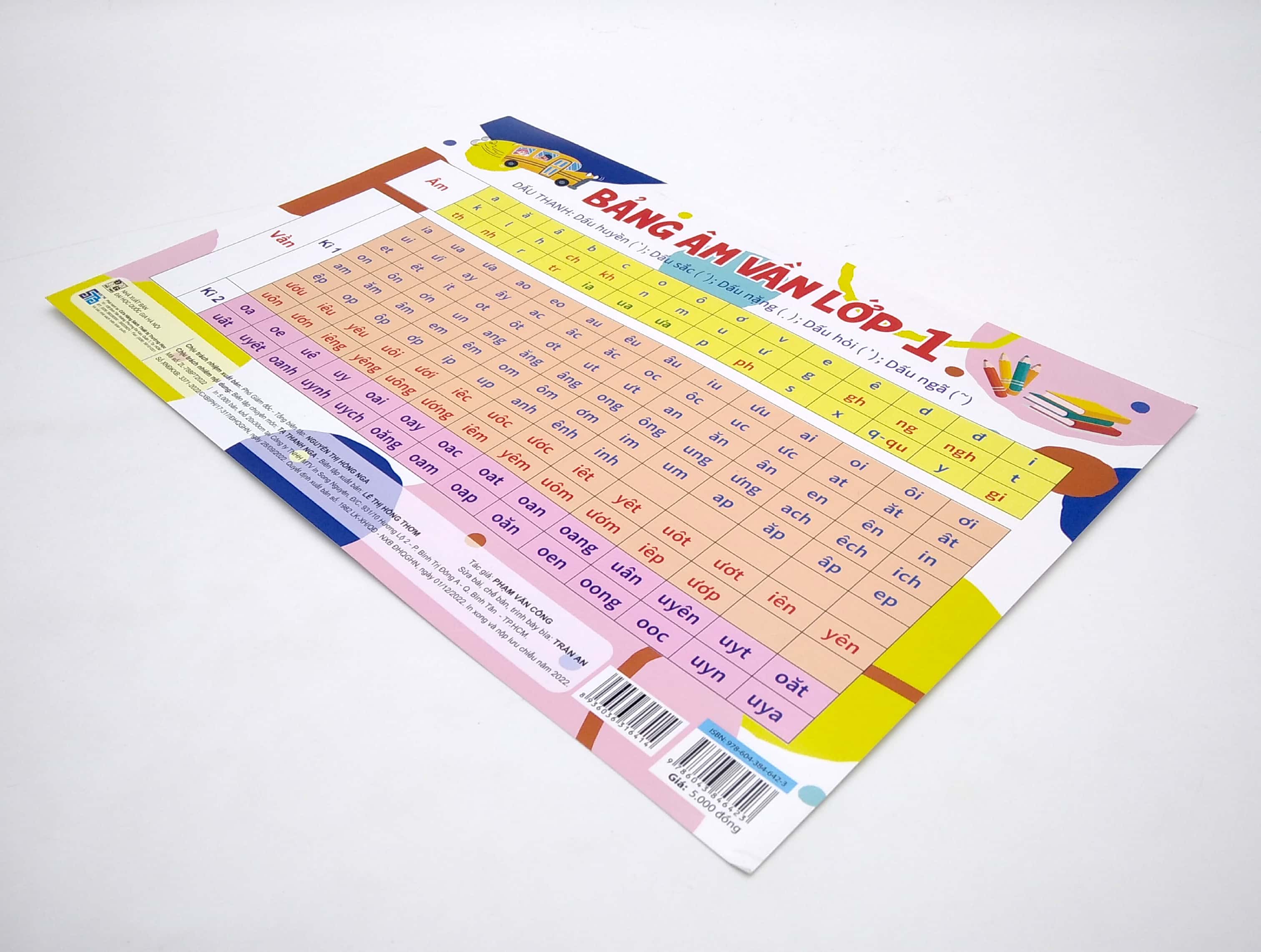 bảng âm vần lớp 1