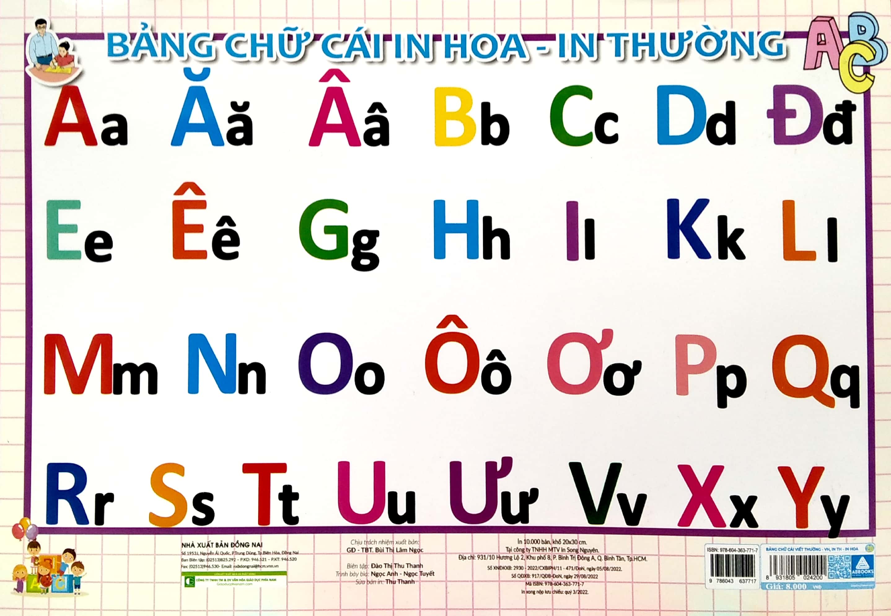 bảng chữ cái viết hoa - viết thường