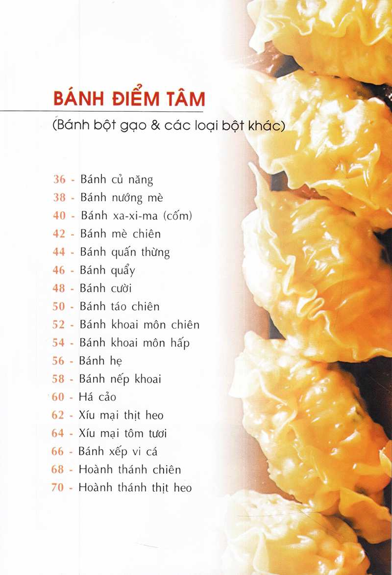 bánh điểm tâm (bánh bột gạo & các loại bột khác)