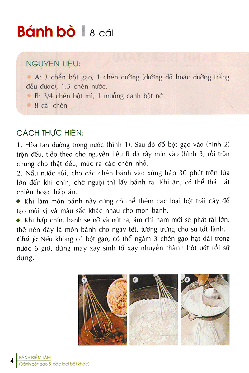 bánh điểm tâm (bánh bột gạo & các loại bột khác)