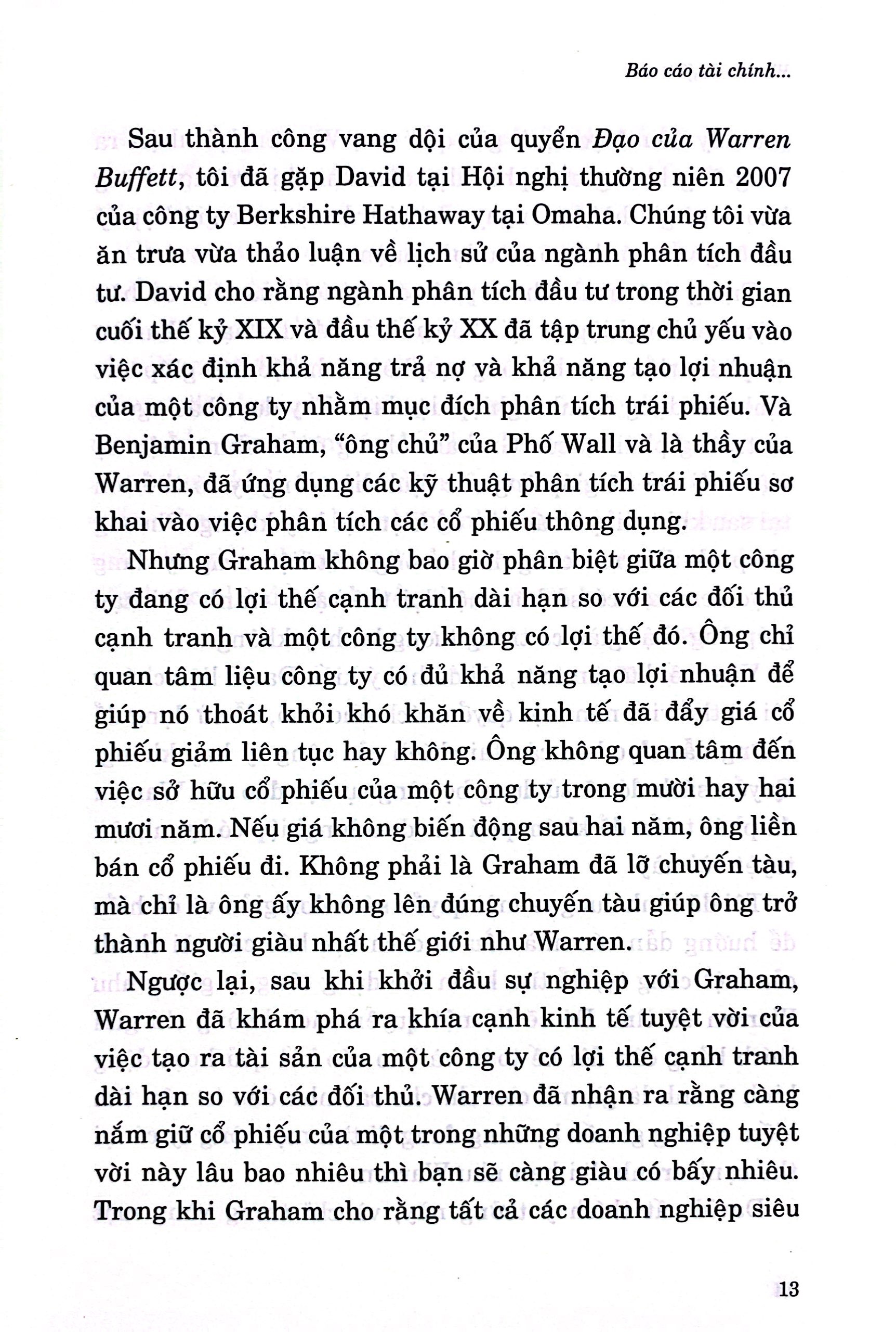 báo cáo tài chính dưới góc nhìn của warren buffett (tái bản 2023)