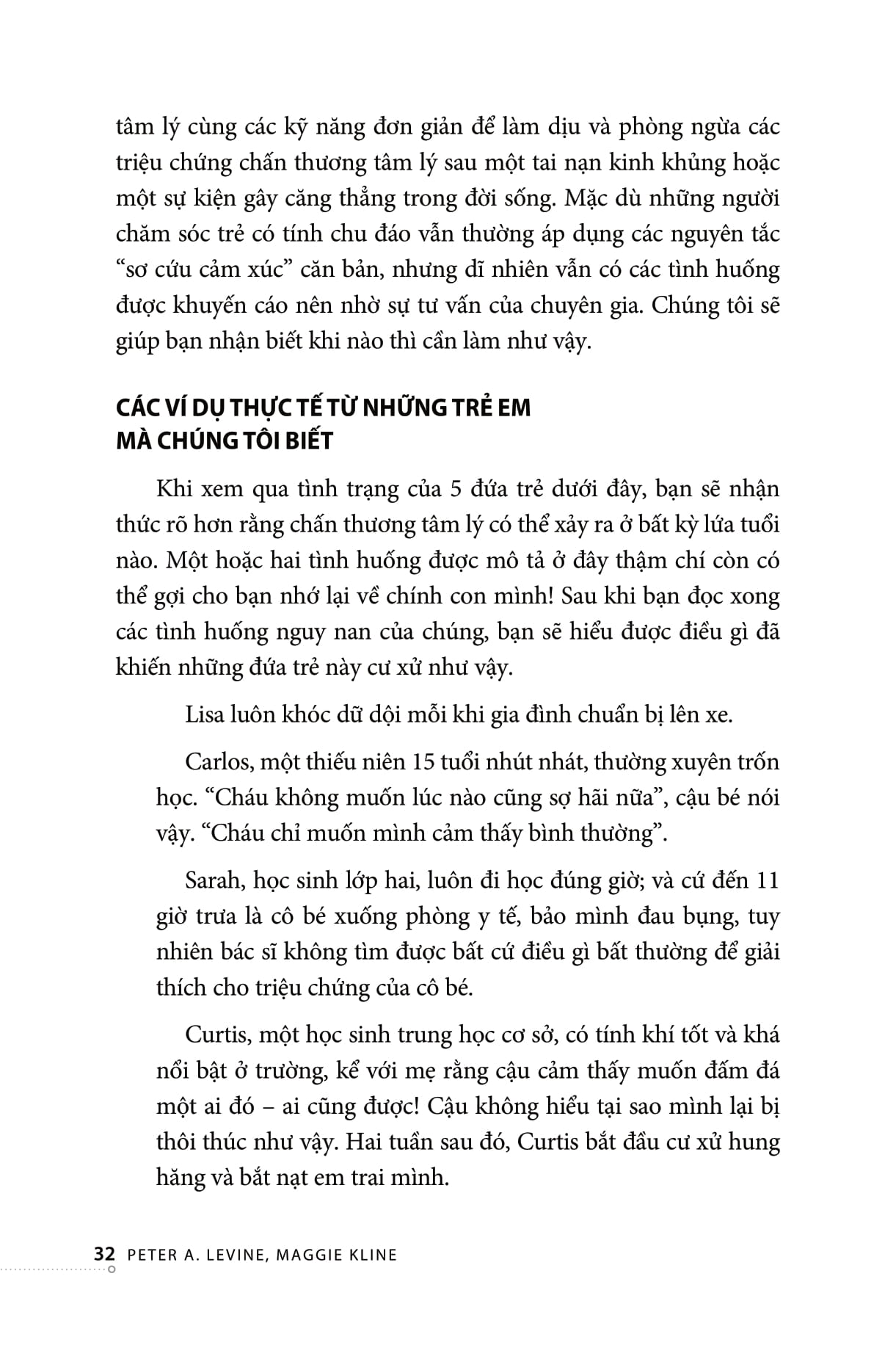 bảo vệ trẻ trước chấn thương tâm lý