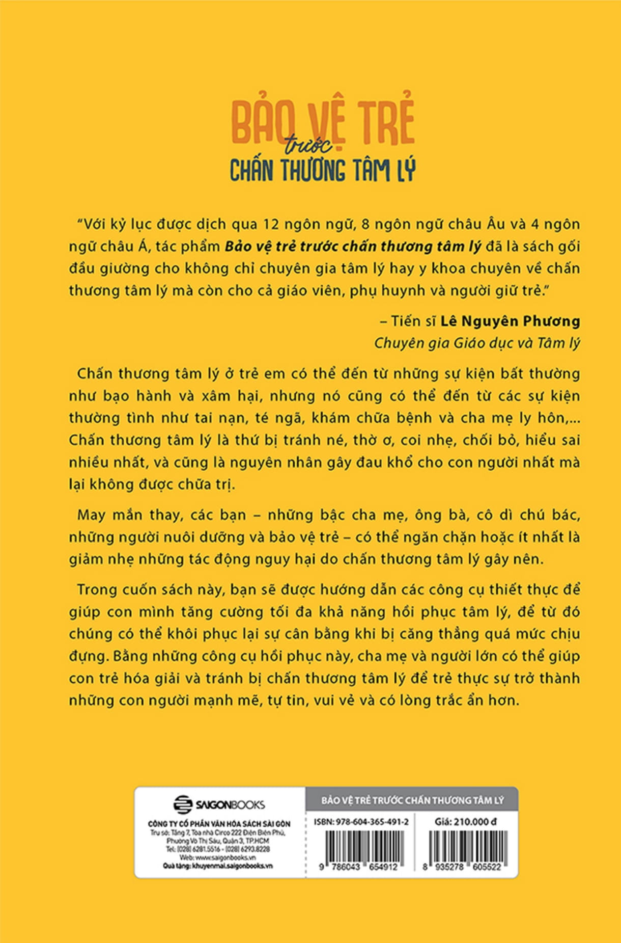bảo vệ trẻ trước chấn thương tâm lý