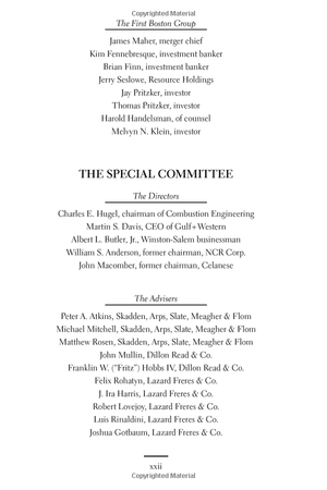 barbarians at the gate: the fall of rjr nabisco