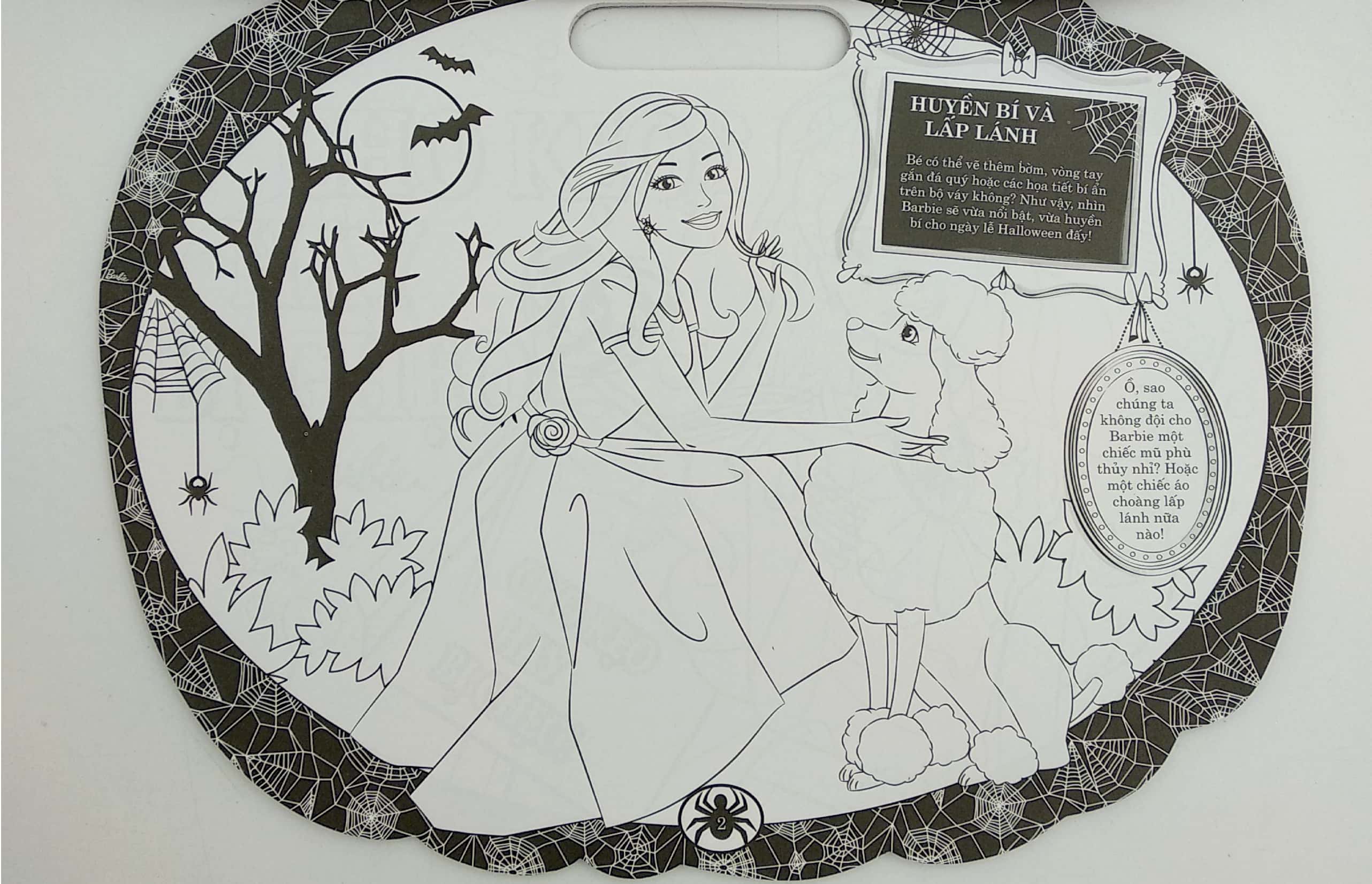 barbie lễ halloween lấp lánh - tô màu theo các ngày lễ