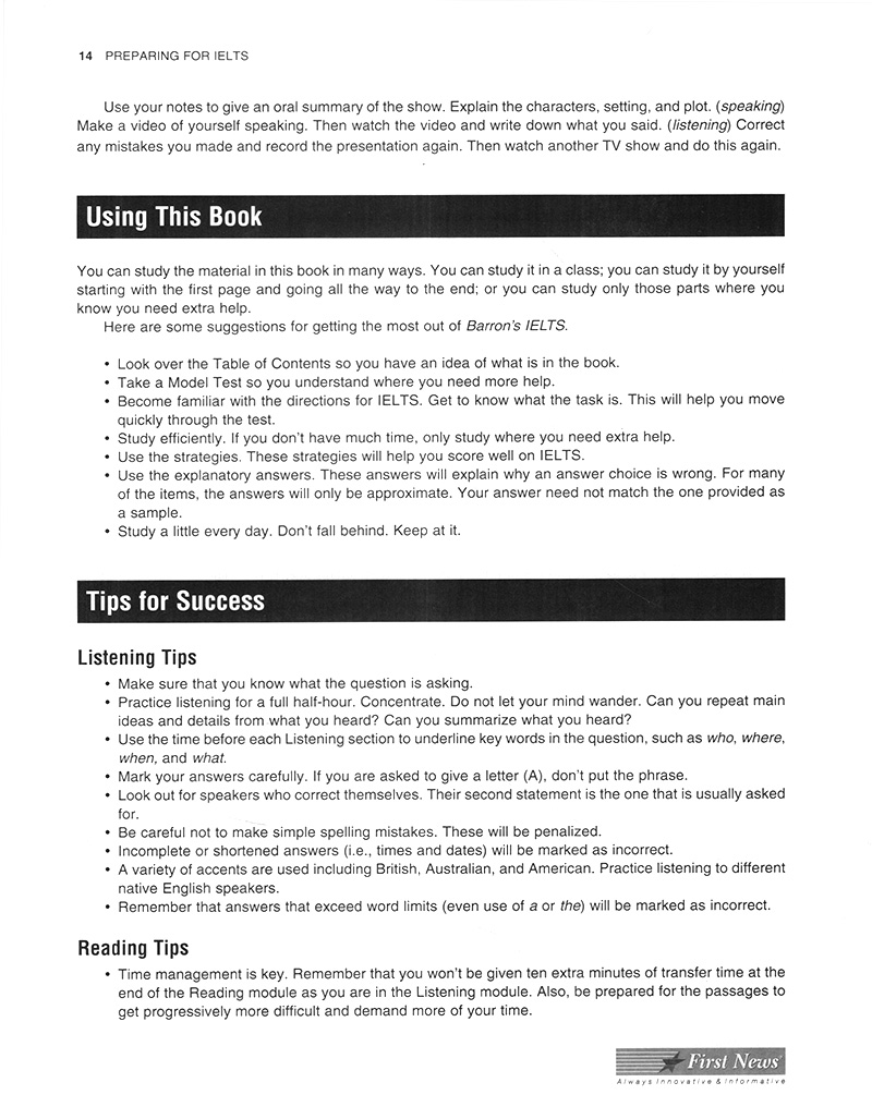 barron's ielts international english (2nd edition)+2cd (tái bản 2018)