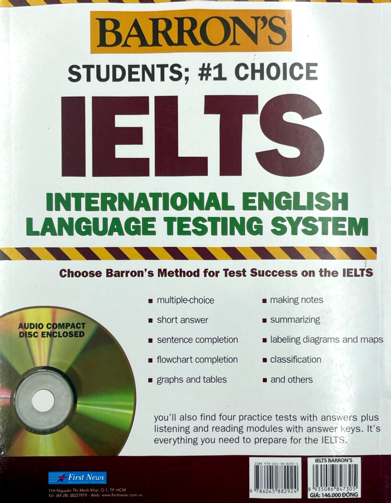 barron's ielts international english - không cd