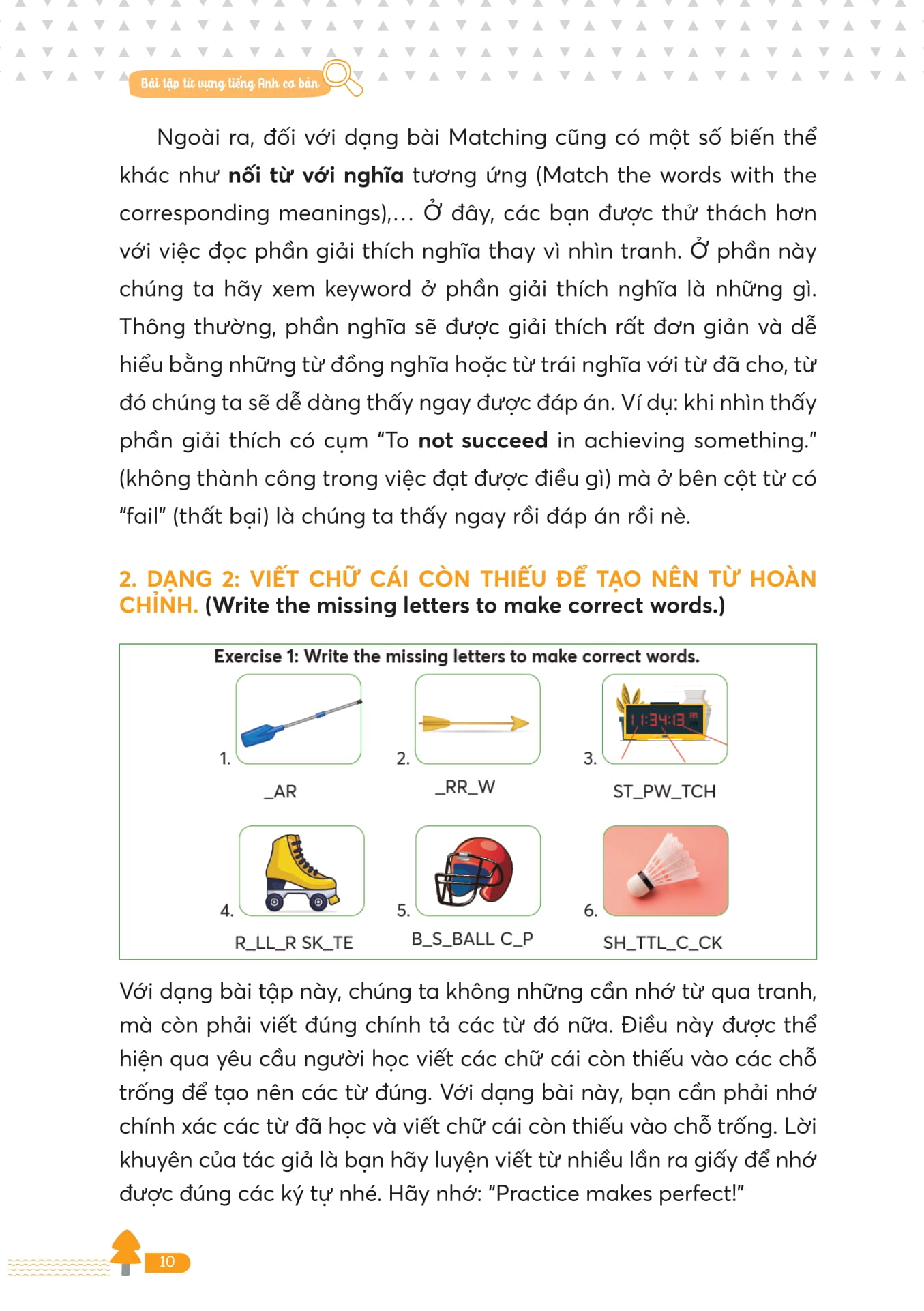 basic english vocabulary exercises - bài tập từ vựng tiếng anh cơ bản