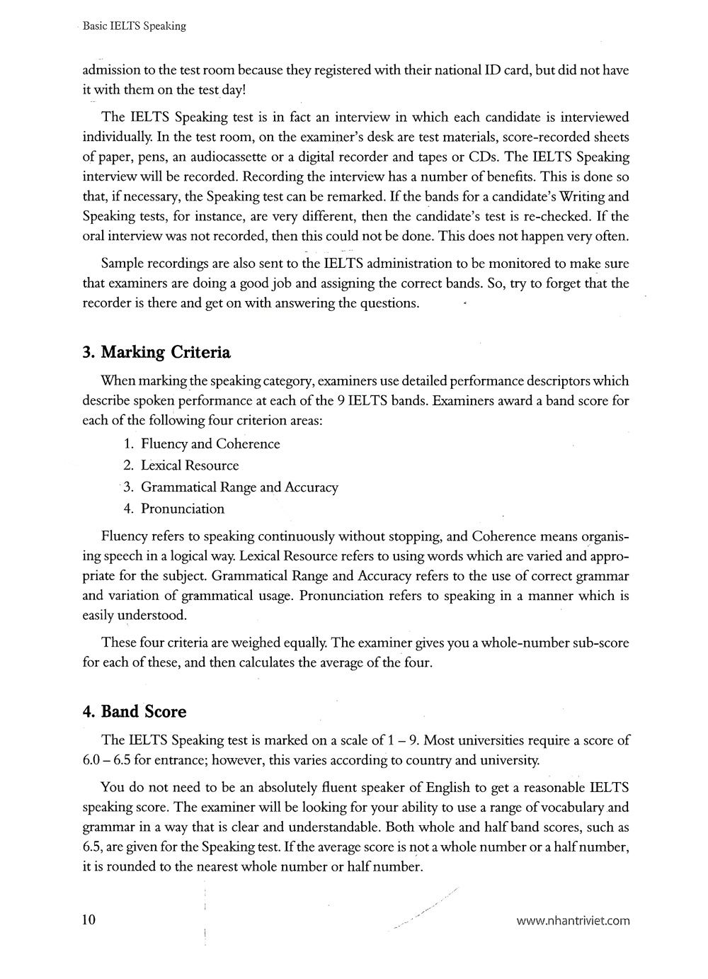 basic ielts speaking