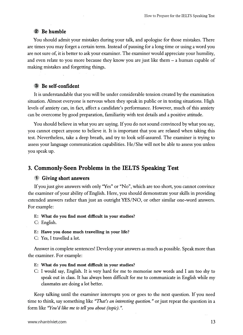 basic ielts speaking