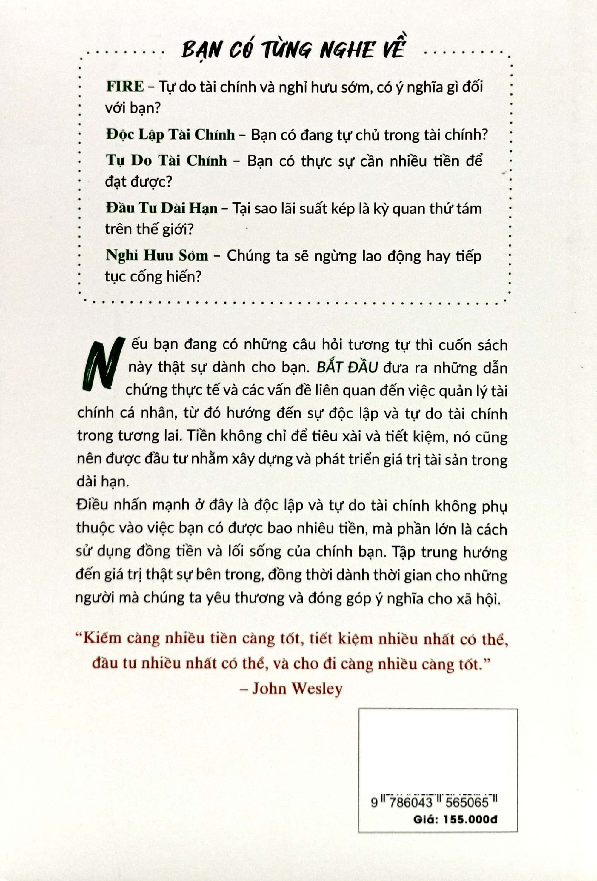 bắt đầu - theo đuổi sự độc lập và tự do tài chính