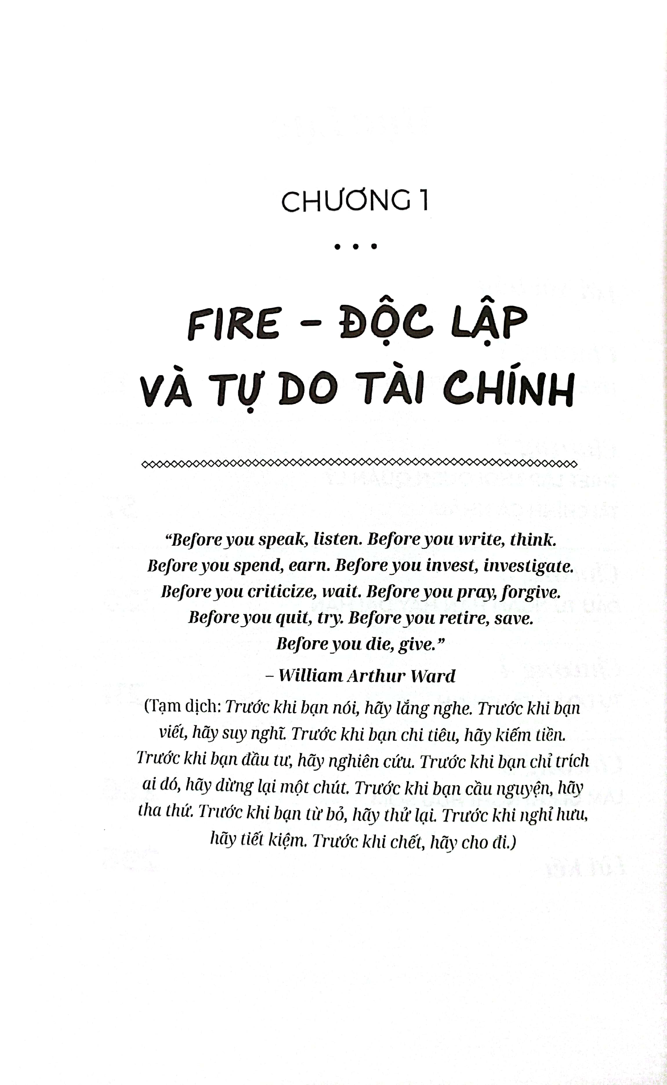 bắt đầu - theo đuổi sự độc lập và tự do tài chính