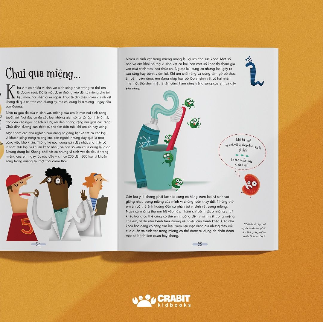 bật mí về những bí mật - cẩm nang về các "cư dân" tí hon cư trú trên cơ thể em - bìa cứng