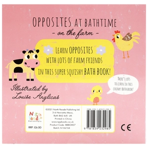 bath book in a box - opposites at bathtime on the farm