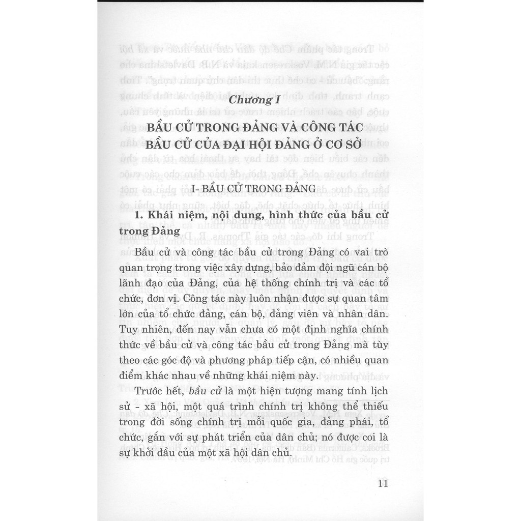 bầu cử trong đảng - một số vấn đề lý luận và thực tiến từ đại hội đảng ở cơ sở