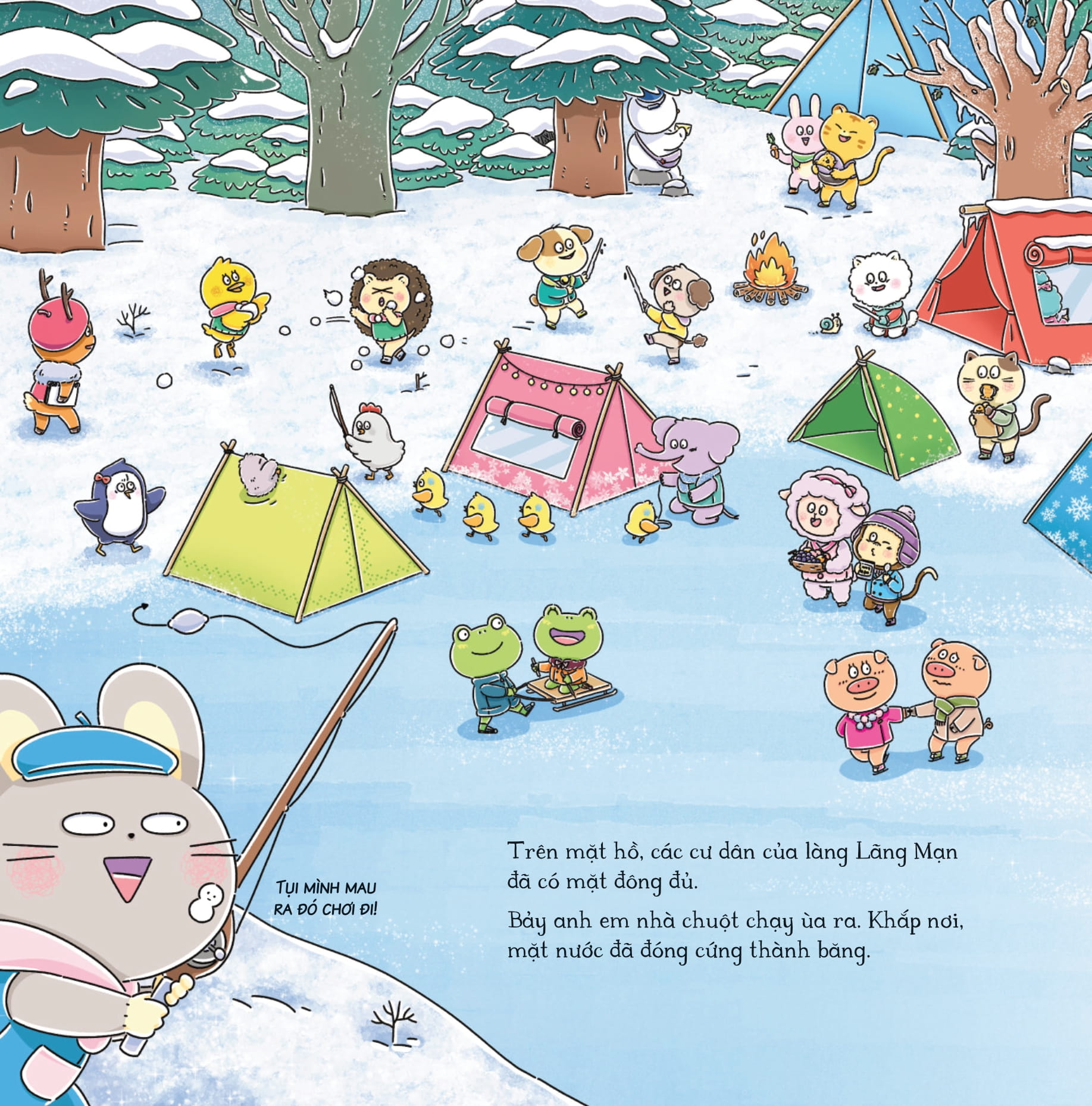 bảy anh em nhà chuột - trò chơi mùa đông - bánh hấp lãng mạn