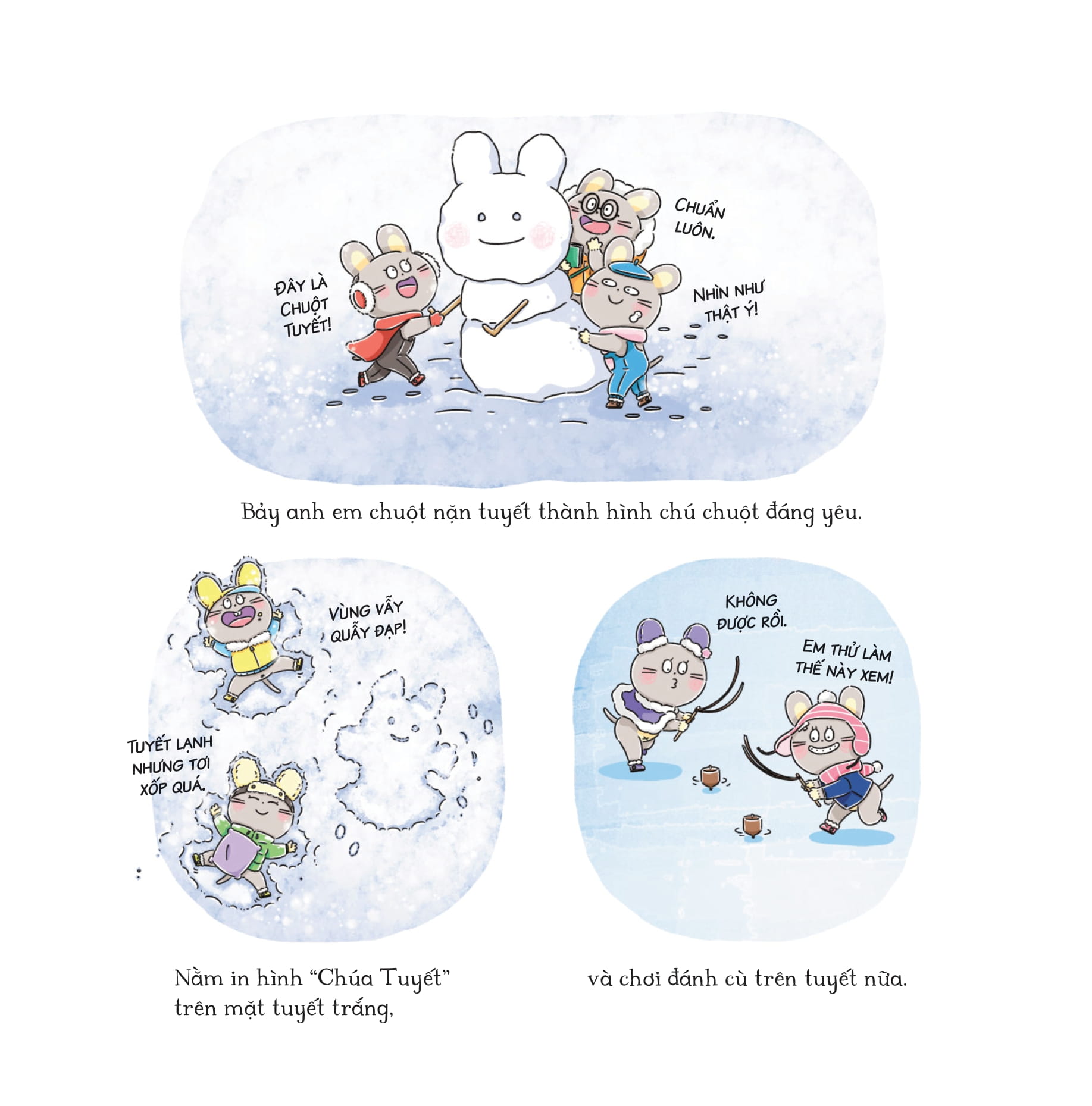 bảy anh em nhà chuột - trò chơi mùa đông - bánh hấp lãng mạn