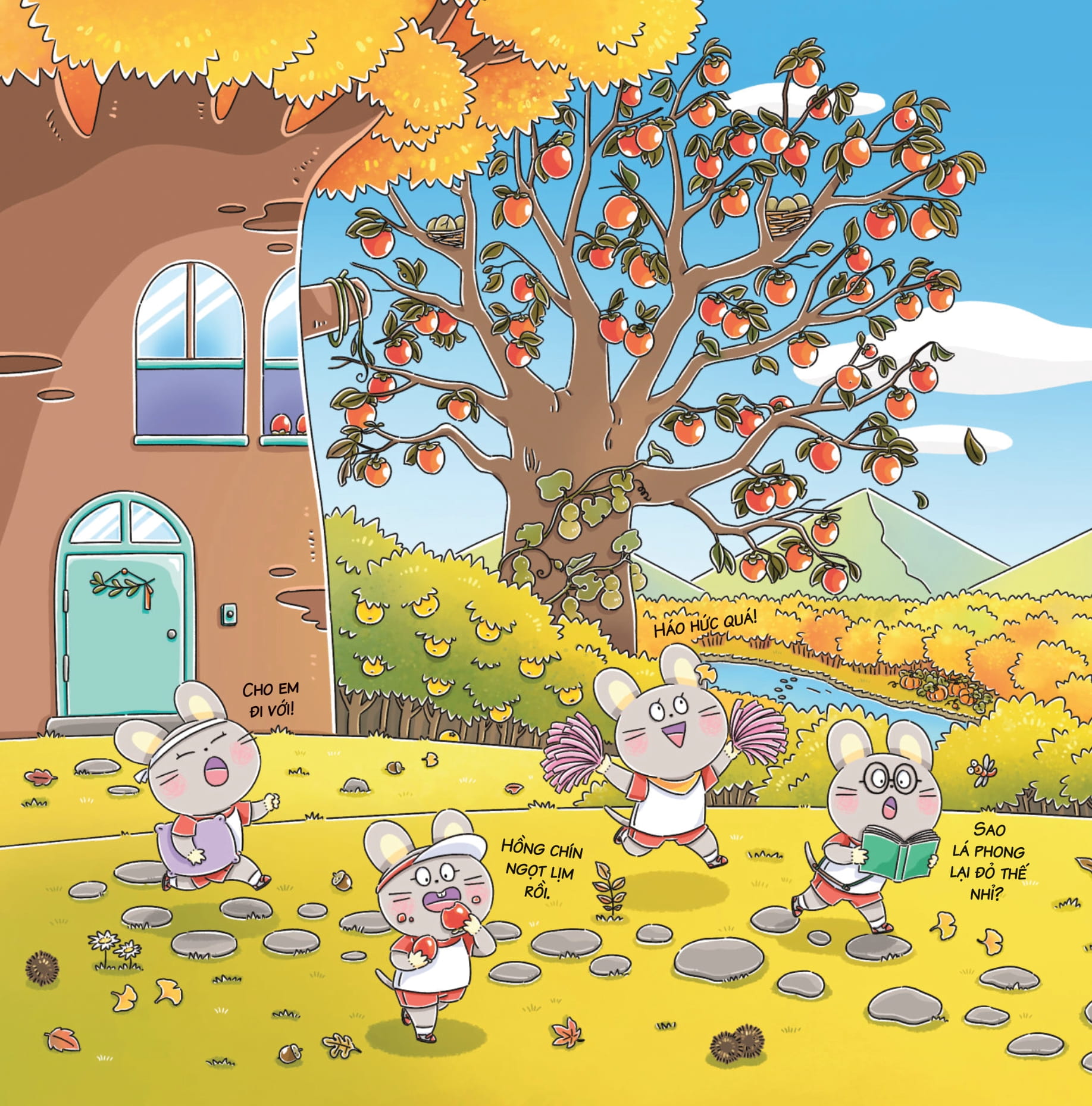 bảy anh em nhà chuột - trò chơi mùa thu - món súp hoàng hôn