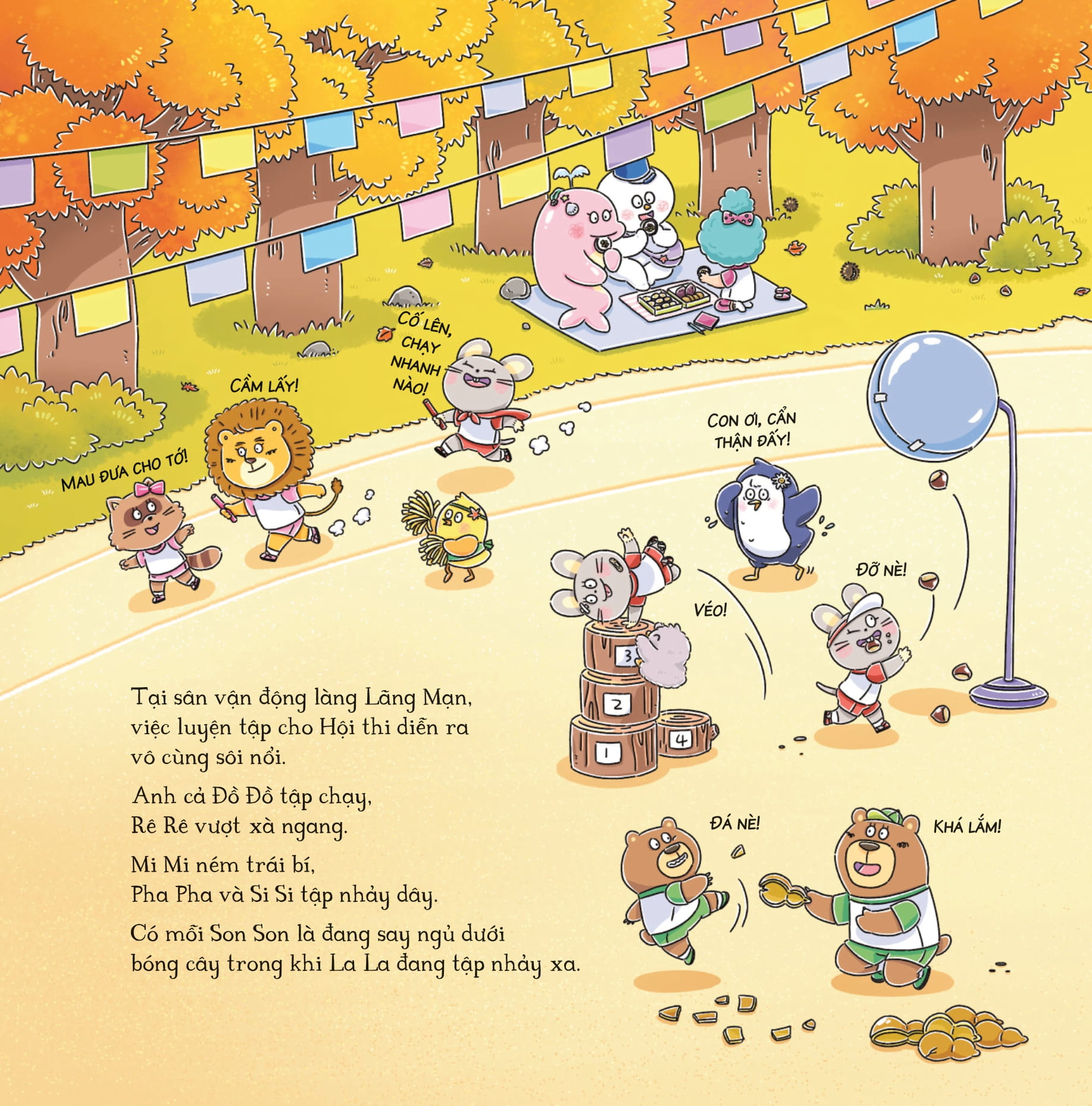 bảy anh em nhà chuột - trò chơi mùa thu - món súp hoàng hôn