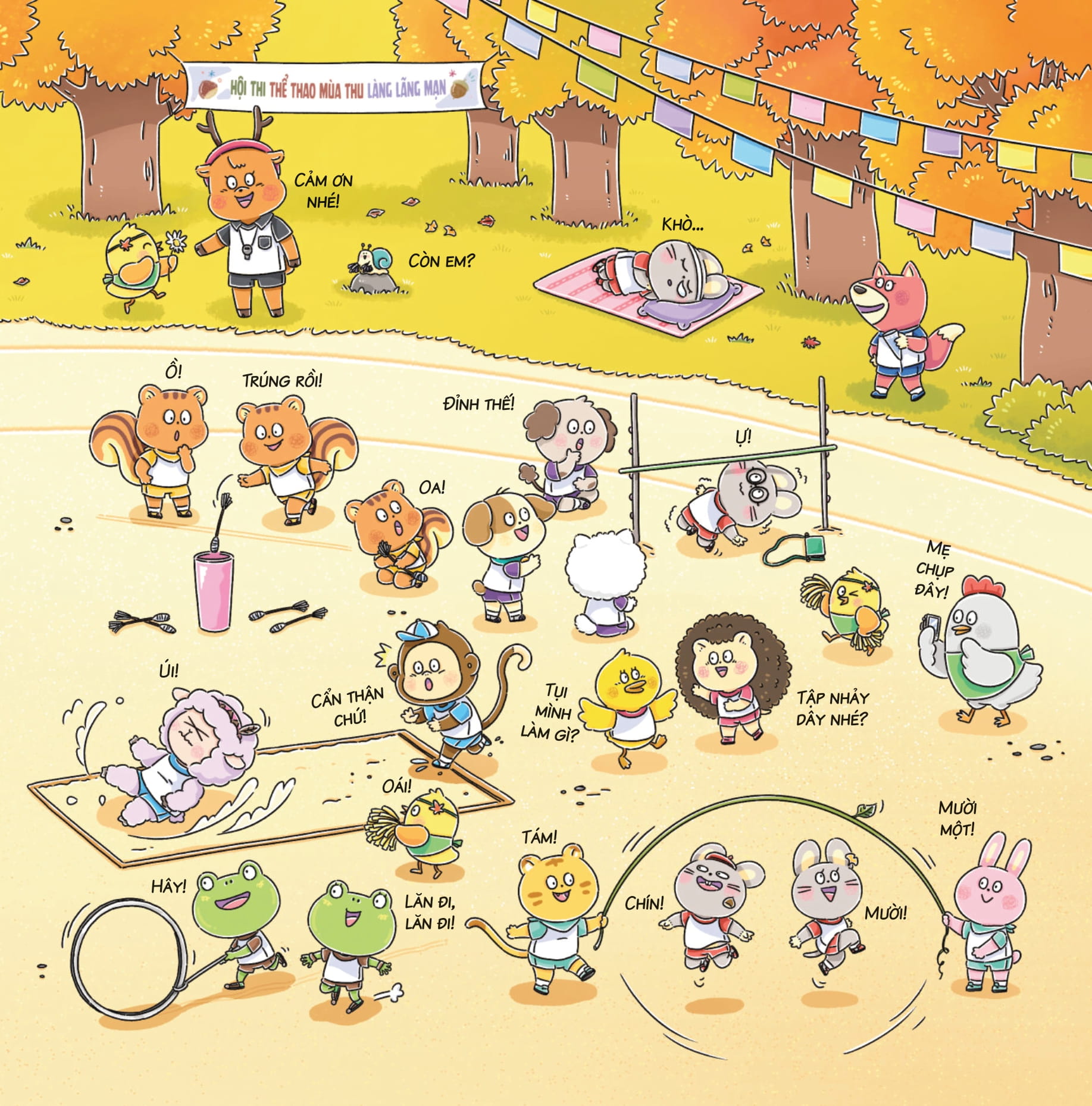 bảy anh em nhà chuột - trò chơi mùa thu - món súp hoàng hôn