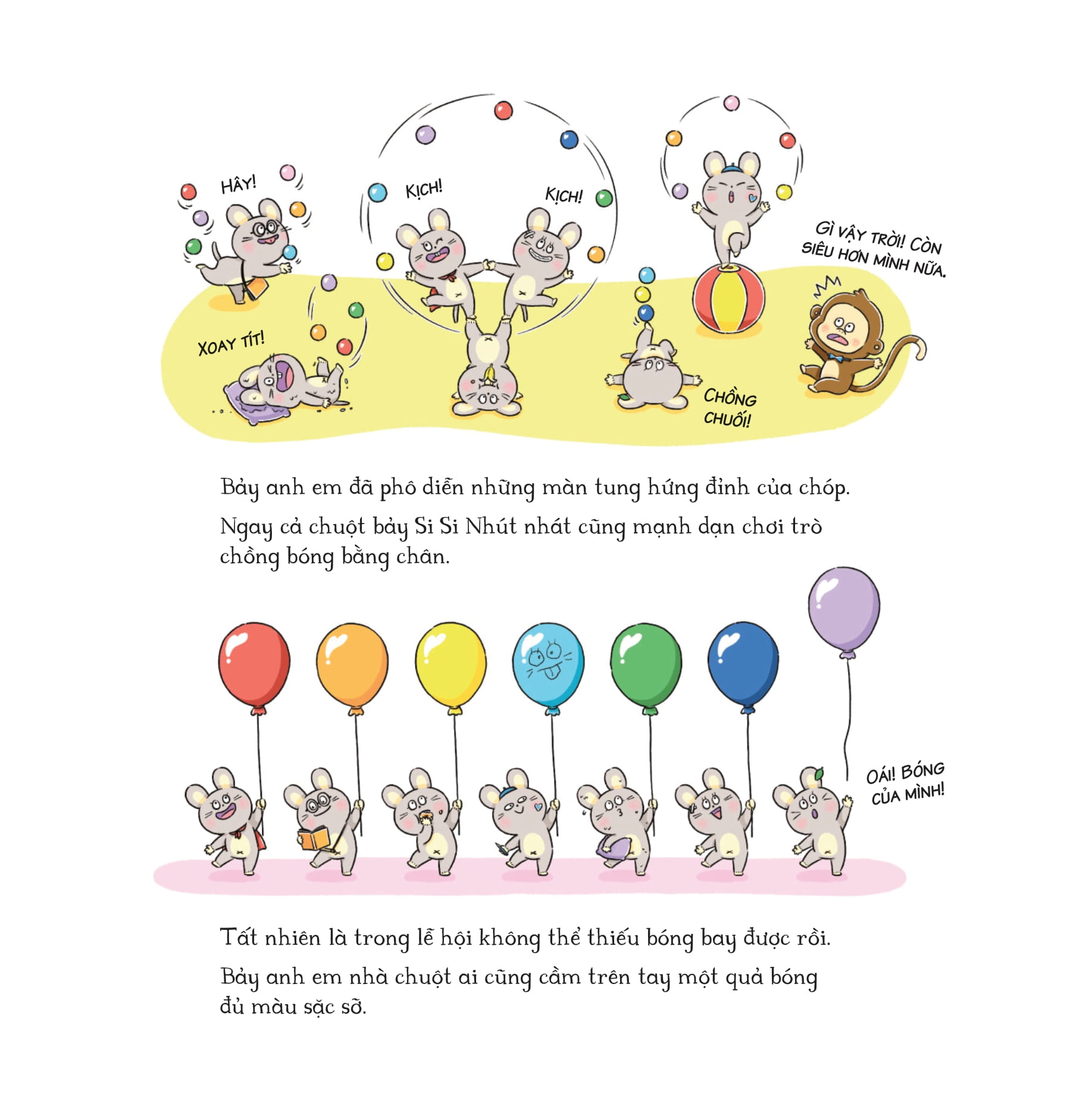 bảy anh em nhà chuột - trò chơi mùa xuân - nước ép mây