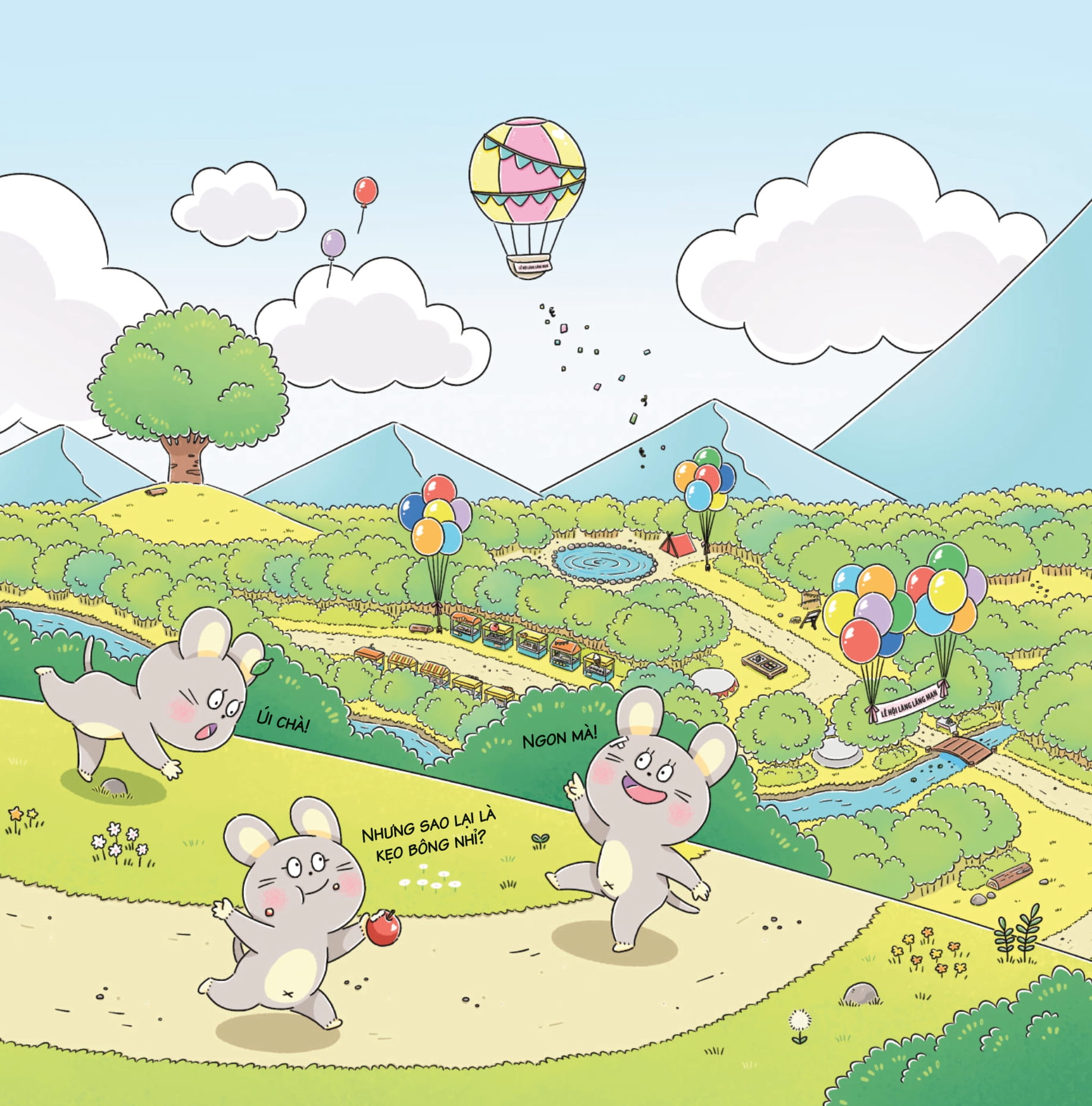 bảy anh em nhà chuột - trò chơi mùa xuân - nước ép mây