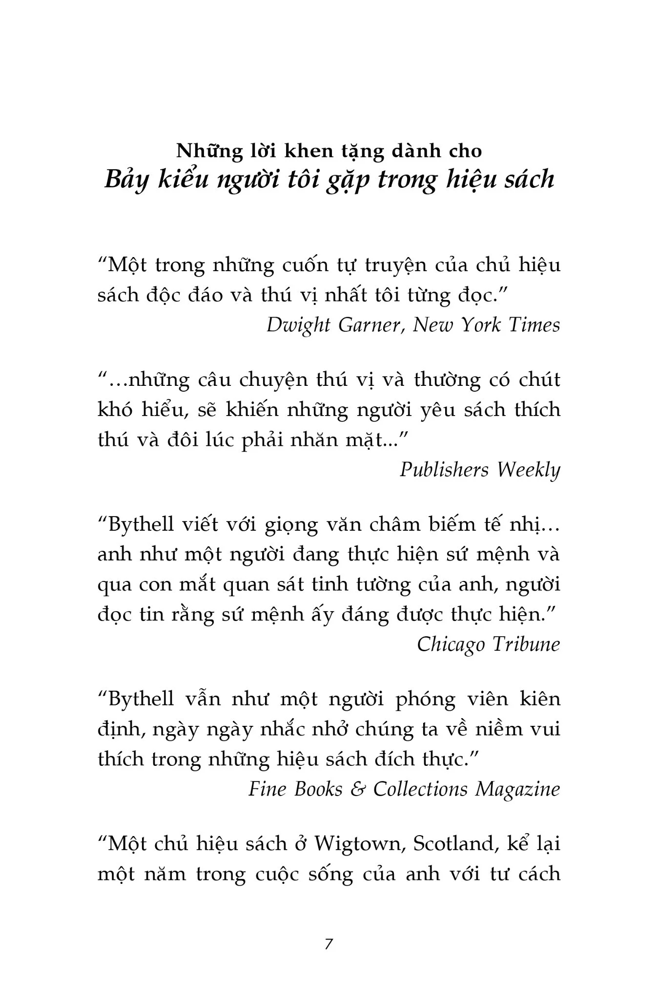 bảy kiểu người tôi gặp trong hiệu sách