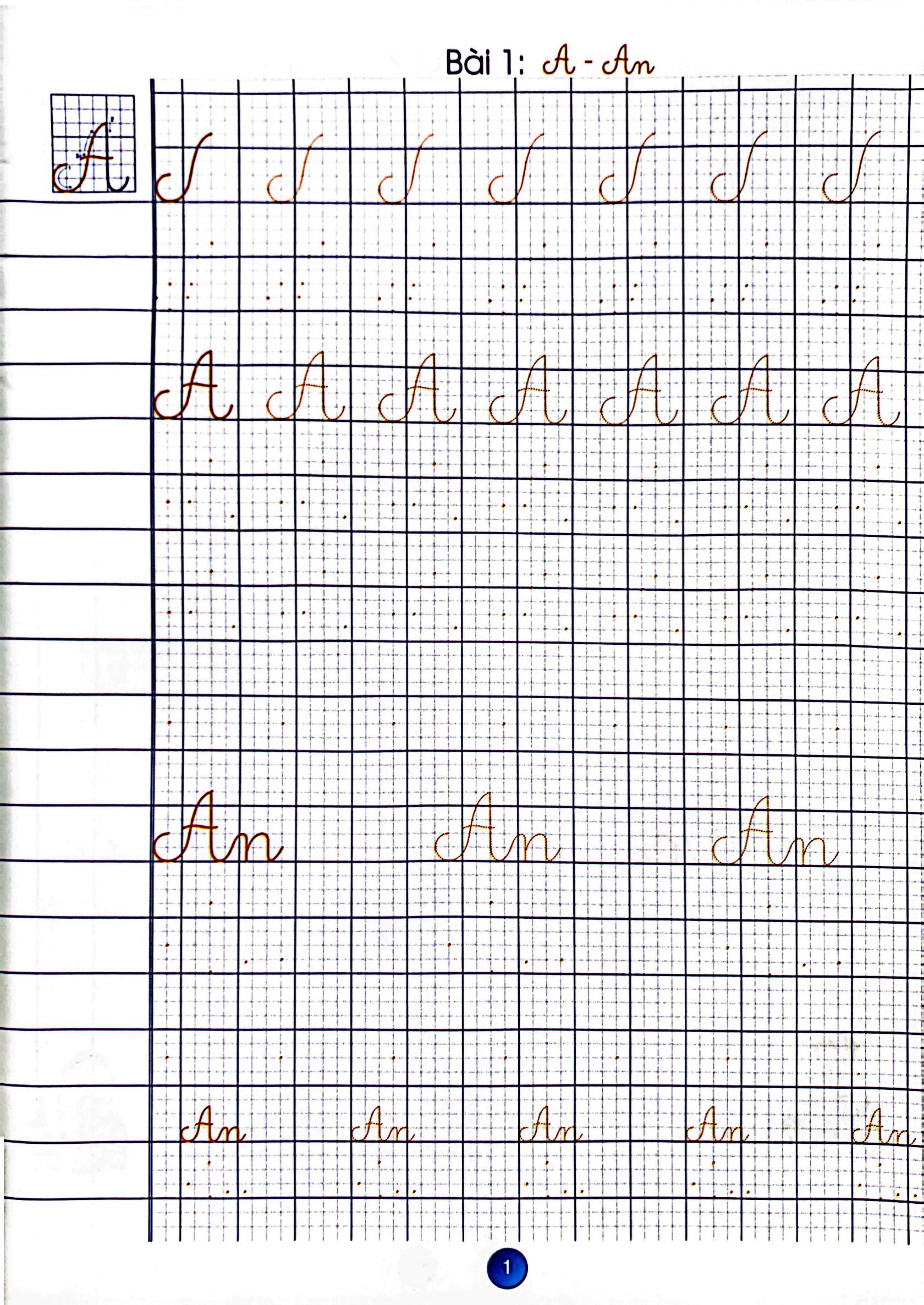 bé chào lớp một - luyện viết chữ hoa