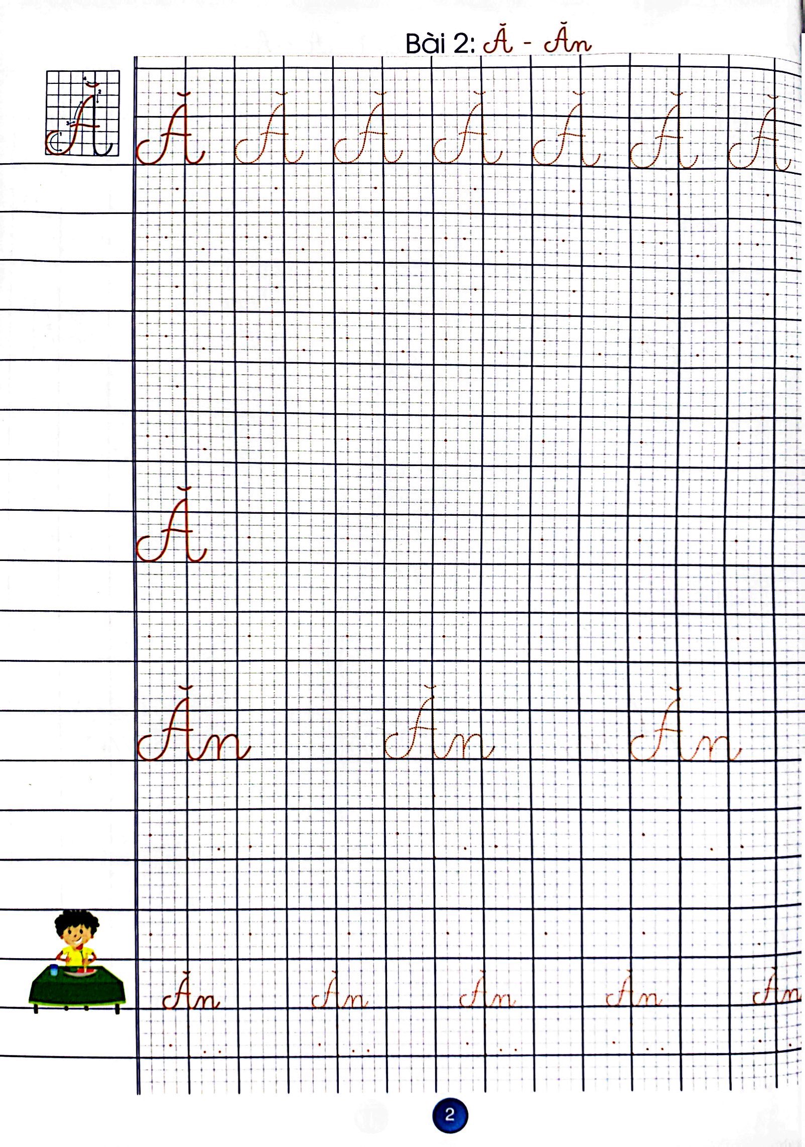 bé chào lớp một - luyện viết chữ hoa