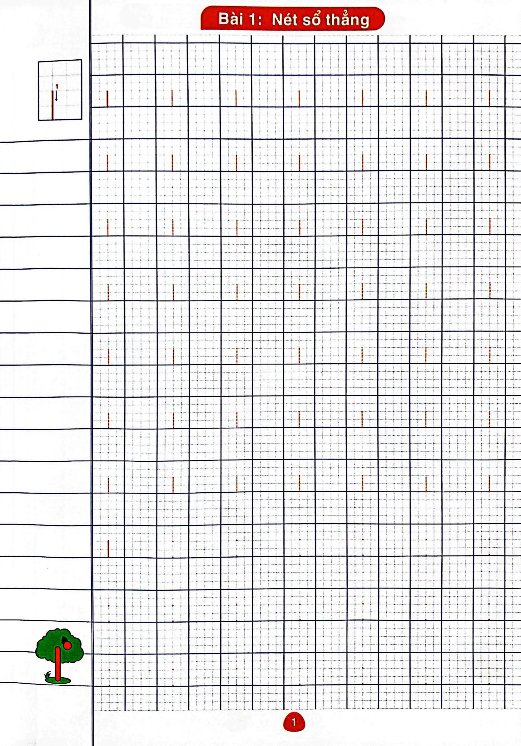 bé chào lớp một - tập tô nét cơ bản