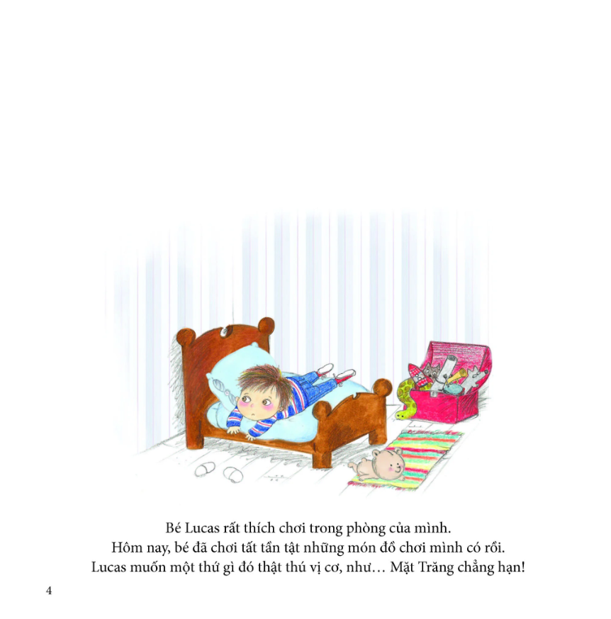 bé chơi cùng mặt trăng