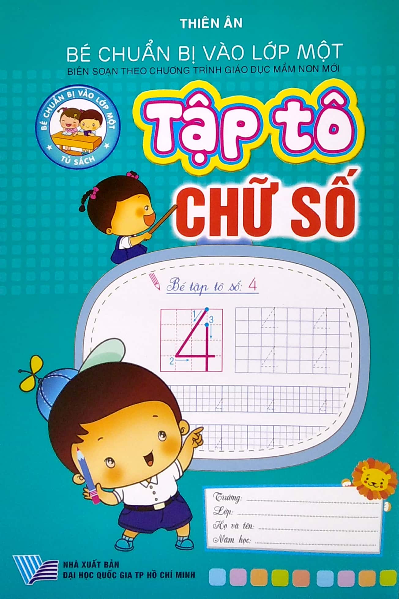 bé chuẩn bị vào lớp 1 - tập tô chữ số