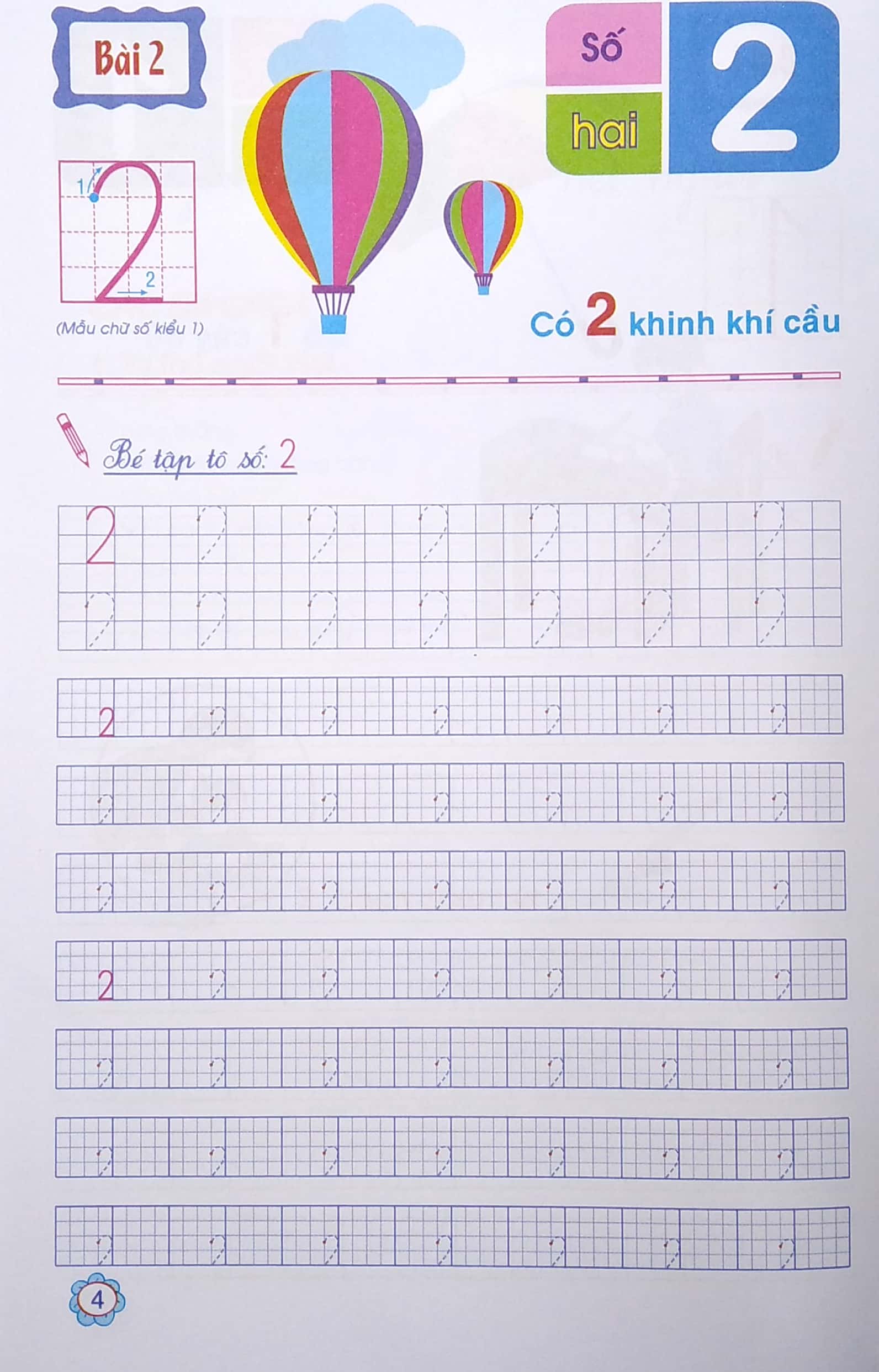 bé chuẩn bị vào lớp 1 - tập tô chữ số