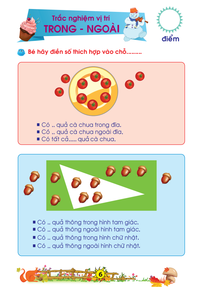 bé chuẩn bị vào lớp 1 - vở bé làm toán trắc nghiệm (dành cho bé từ 5-6 tuổi) (tái bản 2021)