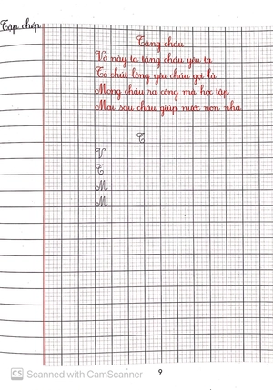 bé chuẩn bị vào lớp 1 - vở ô li theo mẫu chữ (quyển 3)