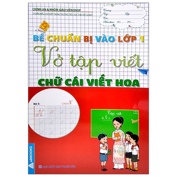 bé chuẩn bị vào lớp 1 - vở tập viết chữ cái viết hoa