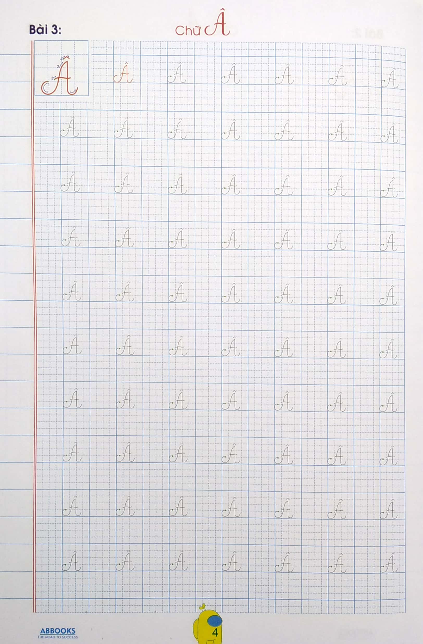 bé chuẩn bị vào lớp 1 - vở tập viết chữ cái viết hoa