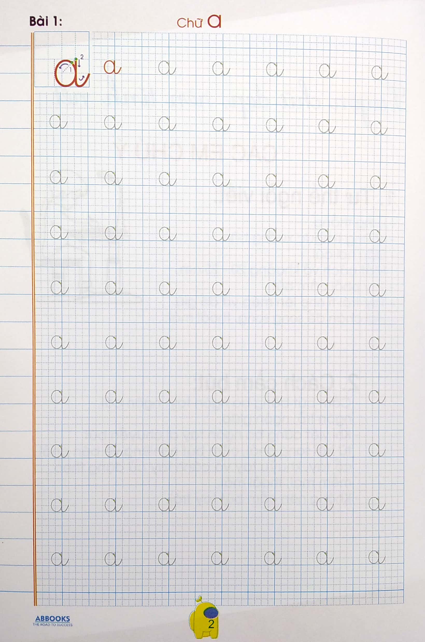 bé chuẩn bị vào lớp 1 - vở tập viết chữ cái viết thường