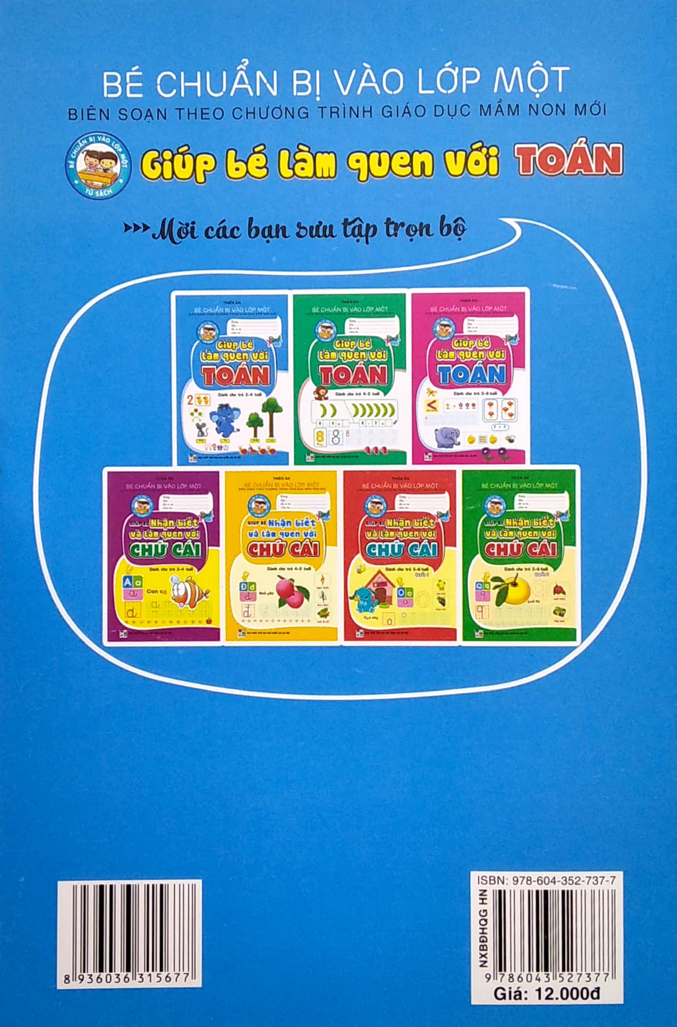 bé chuẩn bị vào lớp một - giúp bé làm quen với toán (dành cho trẻ 3-4 tuổi)