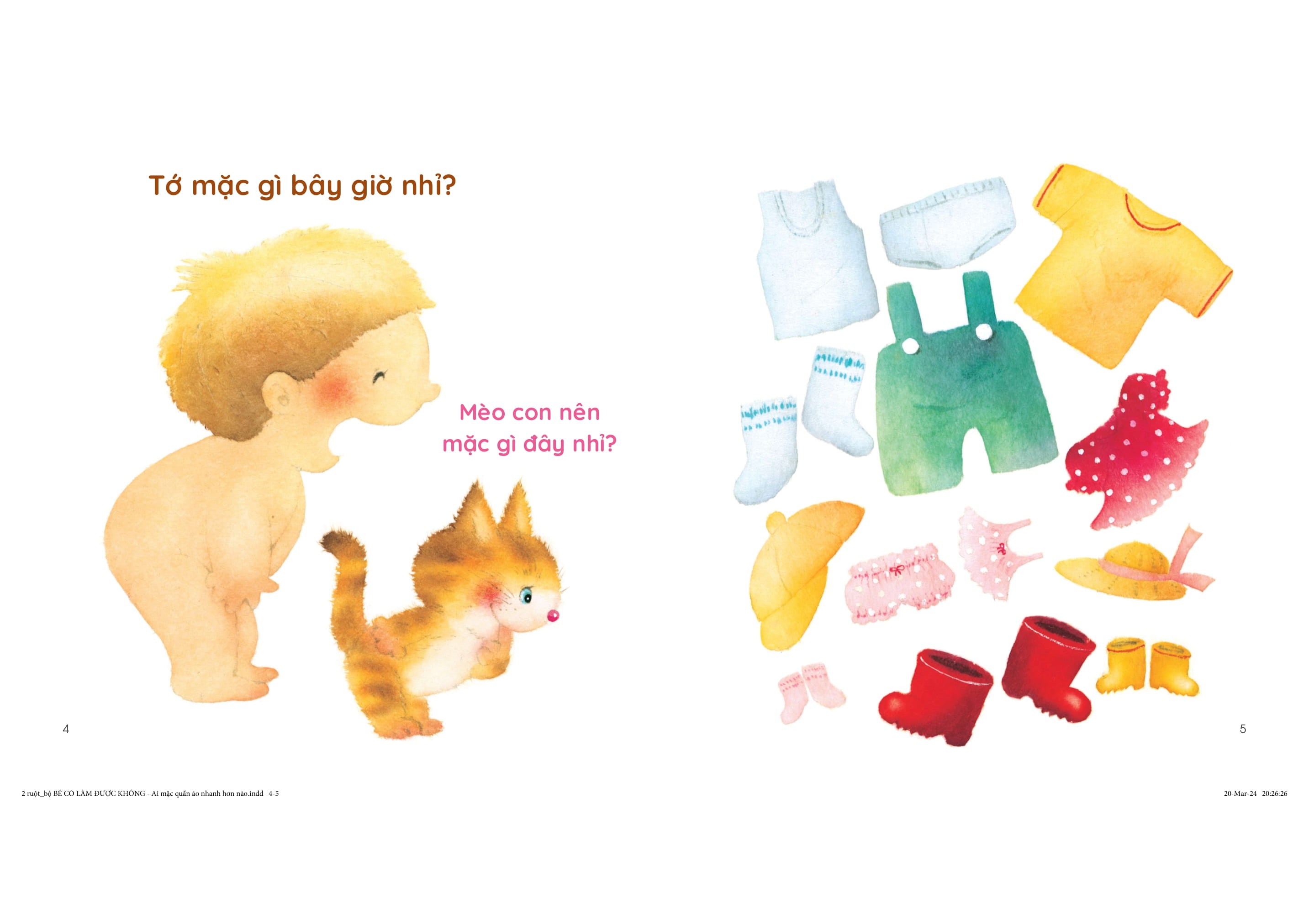 bé có làm được không? - ai mặc quần áo nhanh