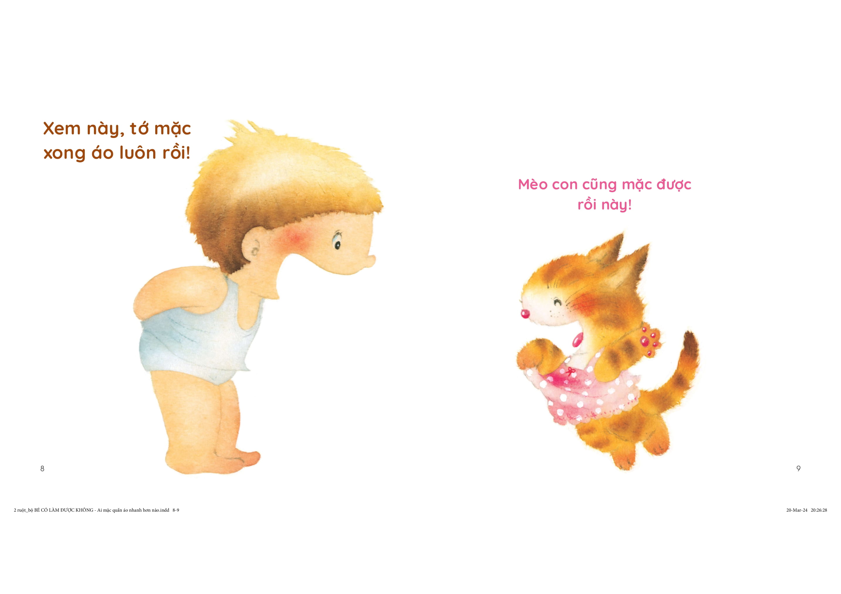 bé có làm được không? - ai mặc quần áo nhanh