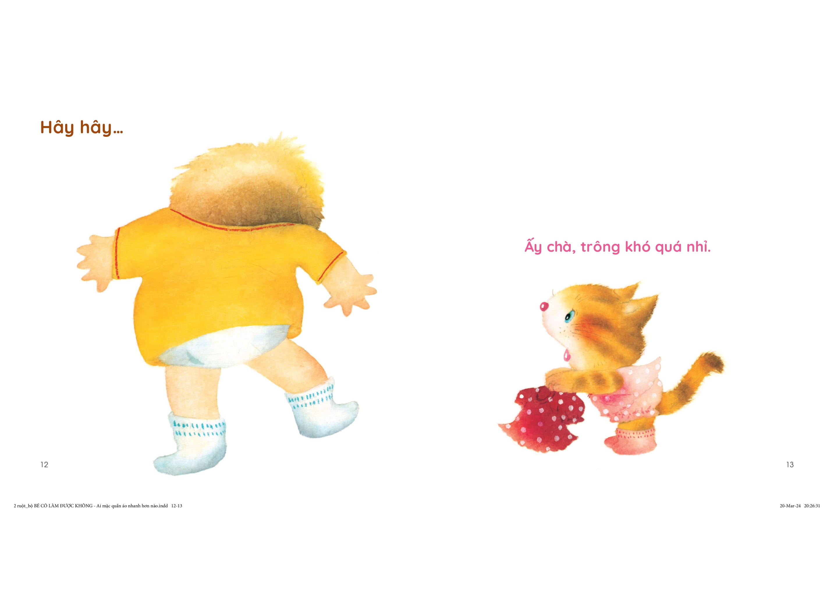 bé có làm được không? - ai mặc quần áo nhanh