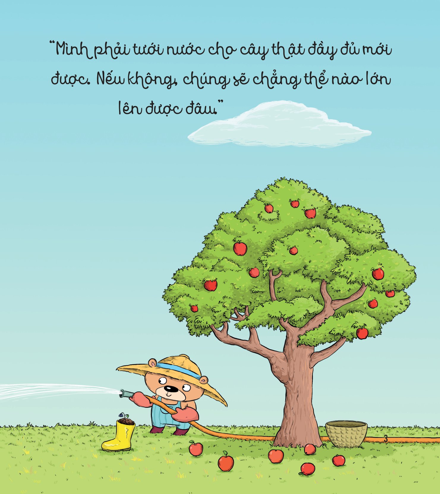 bé học điều hay qua câu chuyện nhỏ - gấu con tinh nghịch - cơn “đại hồng thủy”