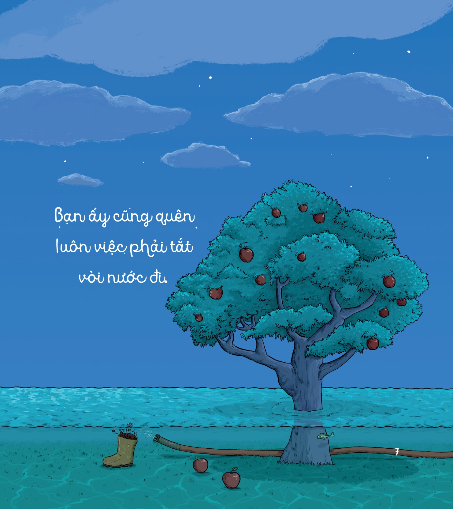 bé học điều hay qua câu chuyện nhỏ - gấu con tinh nghịch - cơn “đại hồng thủy”