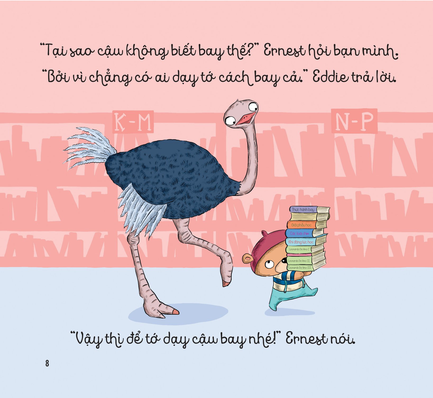 bé học điều hay qua câu chuyện nhỏ - gấu con tinh nghịch - đà điểu ơi, bay lên nào!